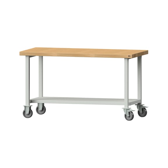 Work table, model 61, BMP 50 mm, RAL 7035, 850 x 1500 x 700 mm - Working table 1500 mm movable