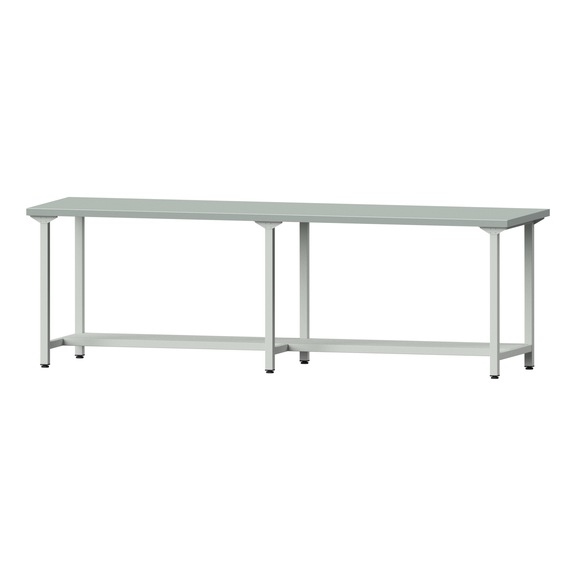 Work table, model 191, ZBP 40 mm, RAL 7035, 890 x 2800 x 800 mm - Working table 2800 mm static