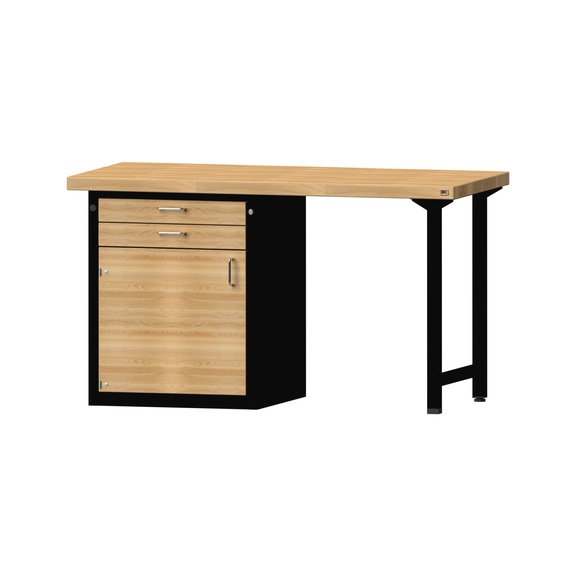 Kombiwerkbank V/T-BL1500/2000 mm, Modell 802, BMP 50 mm, RAL 7016, 850x1500x700 - Kombiwerkbank V - BL 1500 mm Modelle 801 V - 808 VH