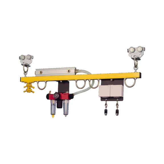 Equipment trolley length 800 mm, equipped with connections - 