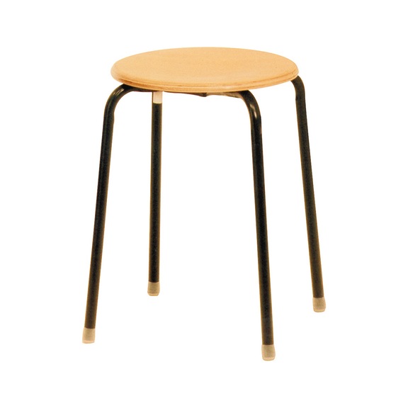 Stackable stool with round seat, height 550 mm - Office stool (workshop)