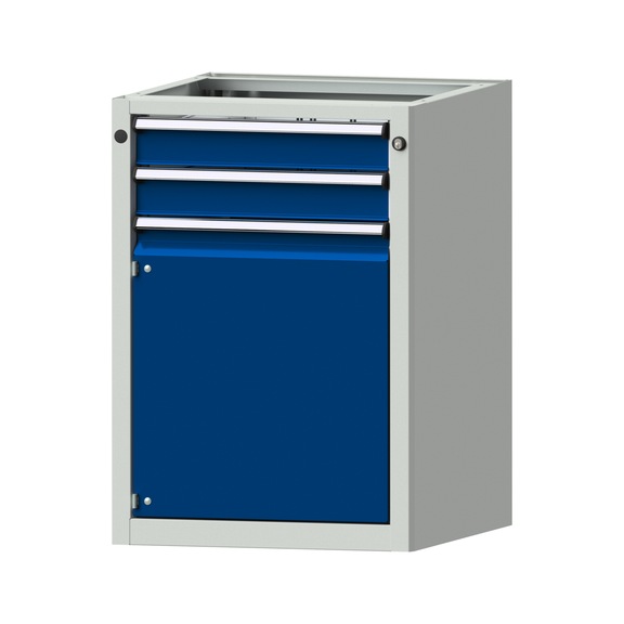 Base cabinet V/T - KS, model 2404, RAL 7035/RAL 5010 - Base cabinet for workbench (workshop)