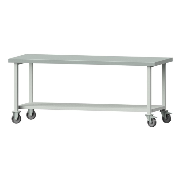 Work table, model 181, ZBP 50 mm, RAL 7035, 850 x 2000 x 800 mm - Working table 2000 mm movable