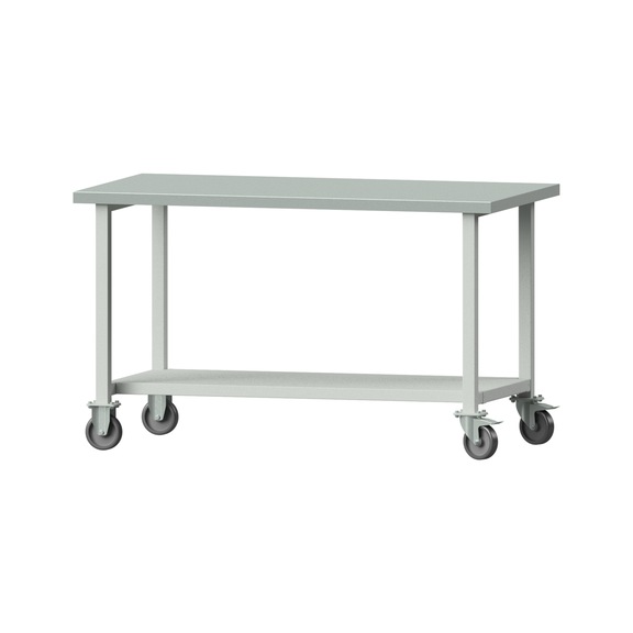 Work table, model 161, ZBP 40 mm, RAL 7035, 890 x 1500 x 800 mm - Working table 1500 mm movable
