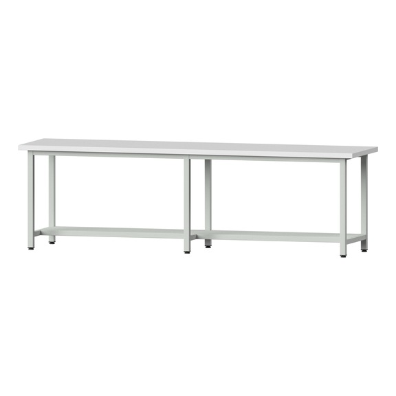 Work table, model 91, KSP 40 mm, RAL 7035, 840 x 2800 x 700 mm - Working table 2800 mm static