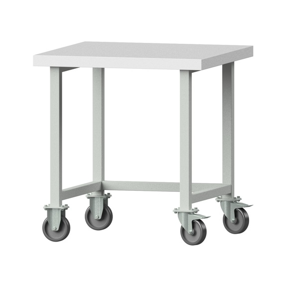 Work table, model 120, KSP 50 mm, RAL 7035, 850 x 800 x 800 mm - Working table 800 mm movable