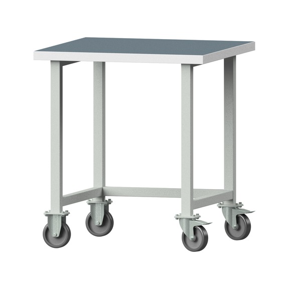Work table, model 120, UBP 40 mm, RAL 7035, 890 x 800 x 800 mm - Working table 800 mm movable