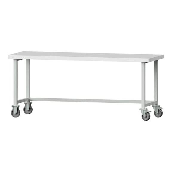 Work table, model 80, KSP 50 mm, RAL 7035, 850 x 2000 x 700 mm - Working table 2000 mm movable