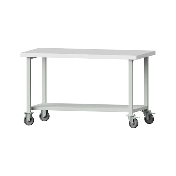 Work table, model 161, KSP 50 mm, RAL 7035, 900 x 1500 x 800 mm - Working table 1500 mm movable