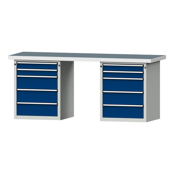 Combination workbench V/T-BL2000mm-2 blocks Model 850 UBP 50 mm 7035/5010 850x2000x700 - Combination workbench 2000 mm models 821 VH - 850 VH