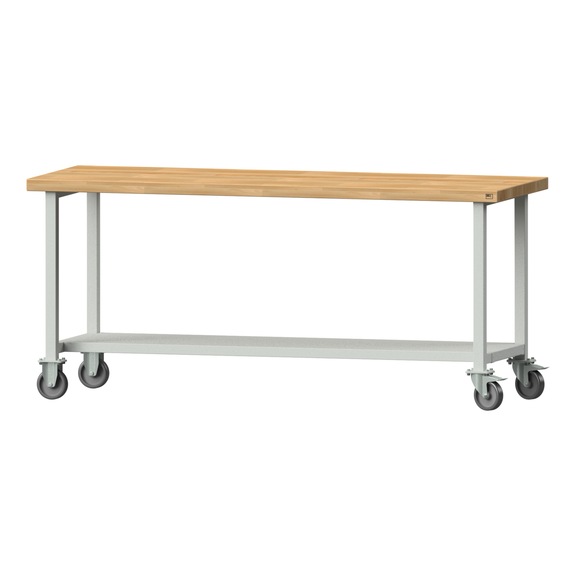 Work table, model 81, BMP 50 mm, RAL 7035, 900 x 2000 x 700 mm - Working table 2000 mm movable