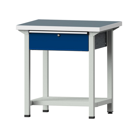 Work table, model 13, UBP 40 mm, RAL 7035/RAL 5010, 840 x 800 x 700 mm - Working table 800 mm static