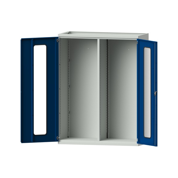 Heavy-duty cabinet W630 mm - H1950 mm, model 400, RAL 7035/RAL 5010, 620.011.0312 - Workshop cupboard
