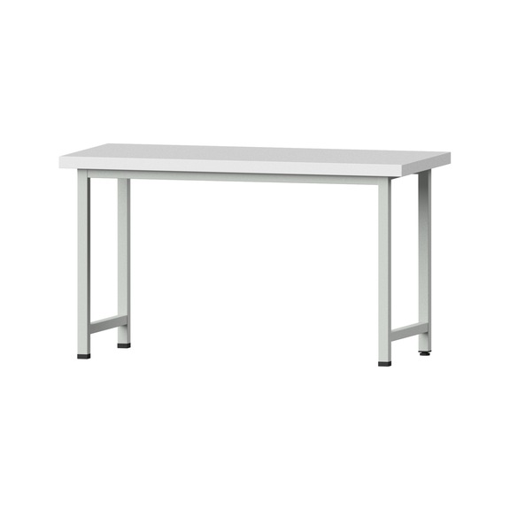 Arbeitstisch, Modell 150, KSP 50 mm, RAL 7035, 850 x 1500 x 800 mm - Arbeitstisch 1500 mm statisch
