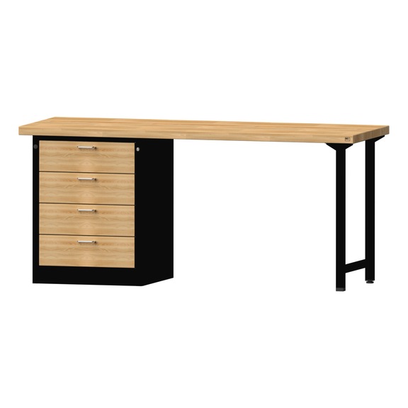 Combination workbench V/T-BL1500/2000 mm, model 828 BMP 50 mm RAL 7016, 900x2000x700 mm - Combination workbench 2000 mm models 821 VH - 850 VH