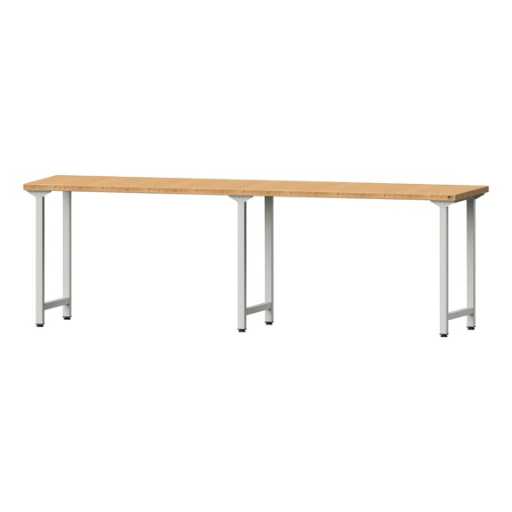 Work table, model 90, BMP 40 mm, RAL 7035, 890 x 2800 x 700 mm - Working table 2800 mm static