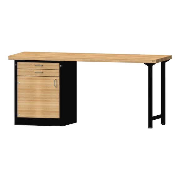 Combination workbench V/T-BL1500/2000 mm, model 822 BMP 50 mm RAL 7016, 900x2000x700 mm - Combination workbench 2000 mm models 821 VH - 850 VH