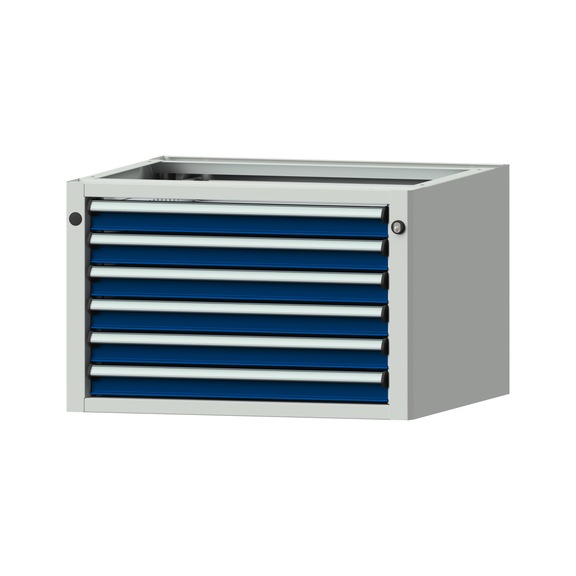 Base cabinet V/T - BL, model 1210, RAL 7035/RAL 5010 - Base cabinet for workbench (workshop)