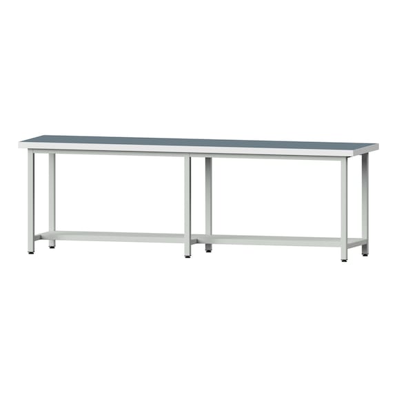 Work table, model 91, UBP 50 mm, RAL 7035, 900 x 2800 x 700 mm - Working table 2800 mm static