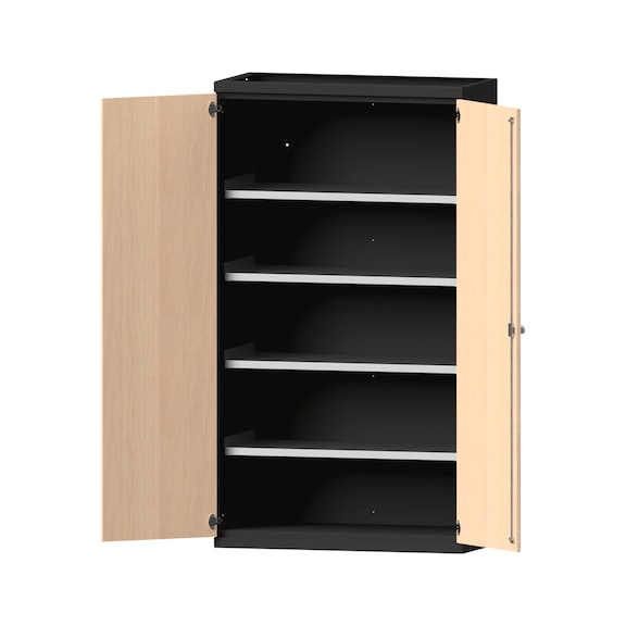 Schwerlastschrank T500mm - H1950mm, Modell 101, RAL 7016/RAL 7016, 620.007.0085 - Werkstattschrank