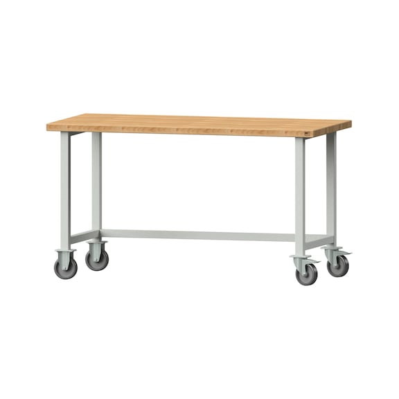 Work table, model 60, BMP 40 mm, RAL 7035, 840 x 1500 x 700 mm - Working table 1500 mm movable