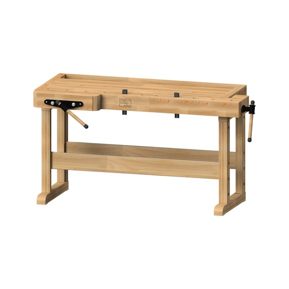 Profi-Hobelbank Modell 165, mit 1 Paar Rechteckbankhaken - Hobelbank