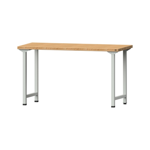 Arbeitstisch, Modell 50, BMP 40 mm, RAL 7035, 840 x 1500 x 700 mm - Arbeitstisch 1500 mm statisch