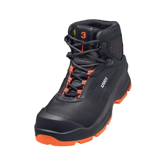 UVEX Sicherheits-Stiefel uvex 3 S3 schwarz / orange W11 Gr. 40 - Stiefel S3 68732 W11