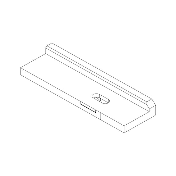 Reduzierplatte von Schaft 25 auf 20 zu ECO Halter - Reduzierplatten