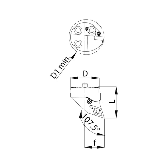 Wechselschneidkopf Ø 40 - PDQNR - DN..11 04.. - Wechselschneidkopf Ø 40