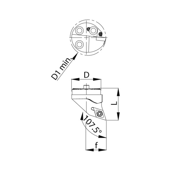 Wechselschneidkopf Ø 32 - SDQCL - DC..11 T3.. - Wechselschneidkopf Ø 32