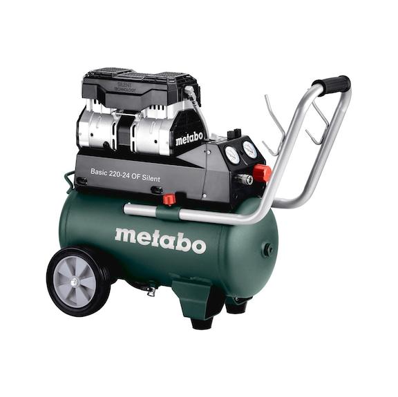 METABO Kompressor Basic 220-24 OF Silent 1.1 kW 110 l/min 8 bar 601593000 - Kompressor fahrbar (Druckluft)