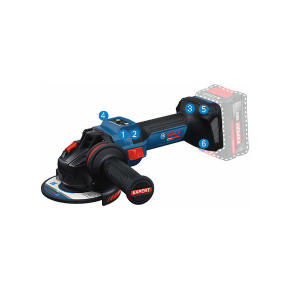 Angle grinder EXPERT EXWS18V-15S without battery - Angle grinder (cordless)