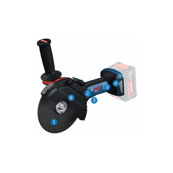 Cordless angle grinder EXPERT EXWS18V-180P without battery - Angle grinder (cordless)