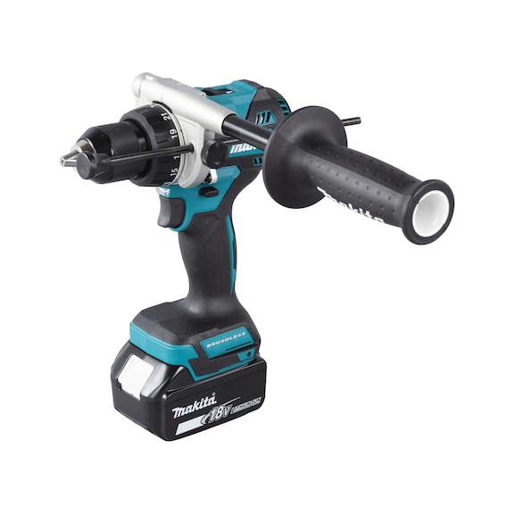 MAKITA cordless hammer drill 18V 5 Ah 141 Nm 2100 rpm with 2 batteries DHP492RTJ - Cordless impact drill LXT 18V