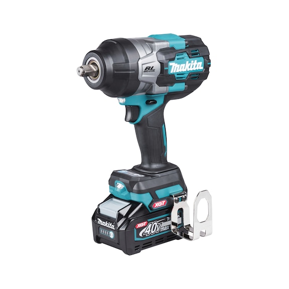 MAKITA cordless impact wrench 40V 4 Ah 1700 Nm 1800 rpm with 2 batteries TW002GM201 - Cordless impact wrench square drive XGT 40V max.