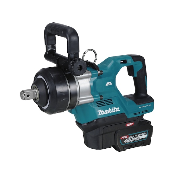 MAKITA cordless impact wrench 40V 5 Ah 4000 Nm 1200 rpm with 2 batteries TW009GT201 - Cordless impact wrench square drive XGT 40V max.