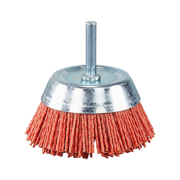 MAKITA Cup brush Diameter 75 mm Nylon coarse Round shank orange C80 D-45521 - Cup brush