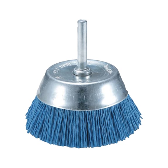 MAKITA Cup brush diameter 50 mm Nylon fine Round shank C240 blue D-45537 - Cup brush