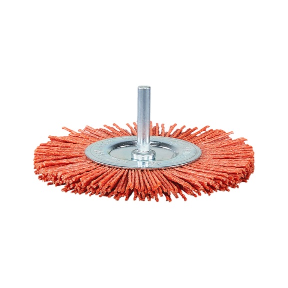 MAKITA Round brush Diameter 100 mm Nylon coarse Round shaft C80 orange D-45602 - Round brush