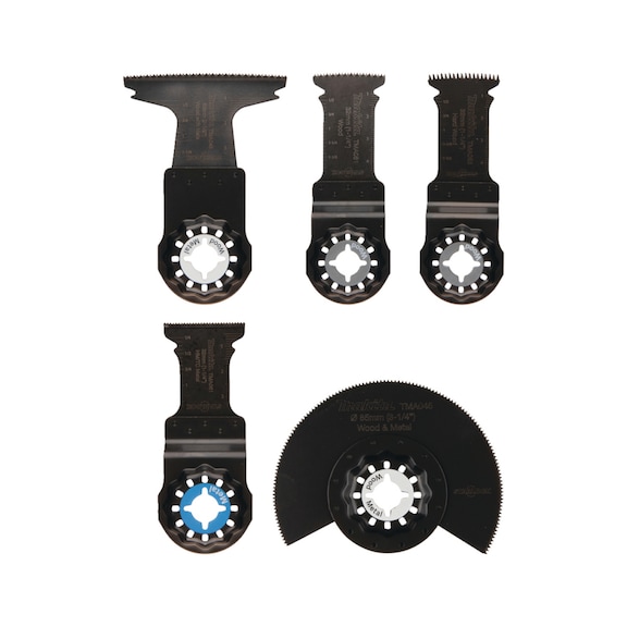 MAKITA Multifunctional tool set, 5 pieces, Starlock E-24935 - Plunge-cut saw blade set