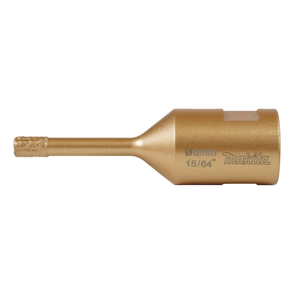 MAKITA diamond core drill bit, diameter 6 mm, M14, dry drilling, D-79918 - Diamond hollow core bits