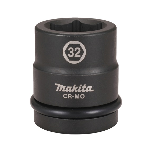 MAKITA Impact socket 1 inch SW32 Length 63 mm incl. O-ring and pin CR-MO E-24533 - Impact sockets 1"