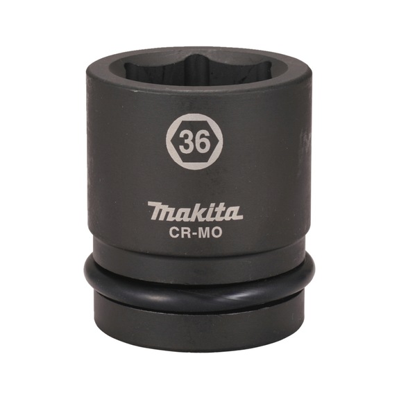 MAKITA Impact Socket 1 inch SW36 Length 66 mm incl. O-ring and pin CR-MO E-24561 - Impact sockets 1"