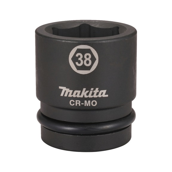 MAKITA Impact socket 1 inch SW38 Length 66 mm incl. O-ring and pin CR-MO E-24577 - Impact sockets 1"