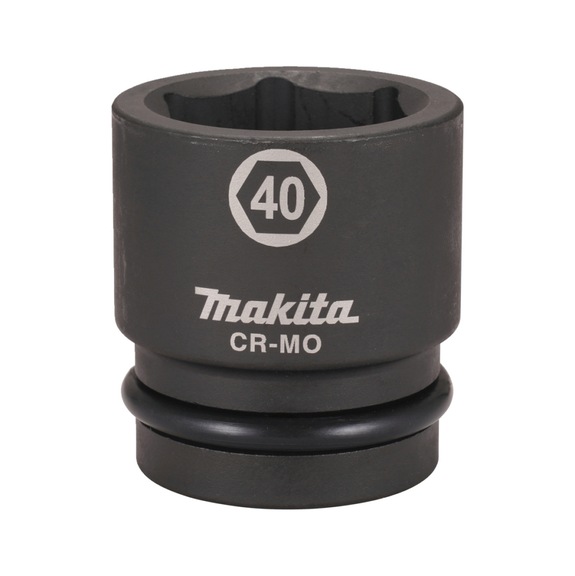 MAKITA Impact Socket 1 inch SW40 Length 66 mm incl. O-ring and pin CR-MO E-24583 - Impact sockets 1"