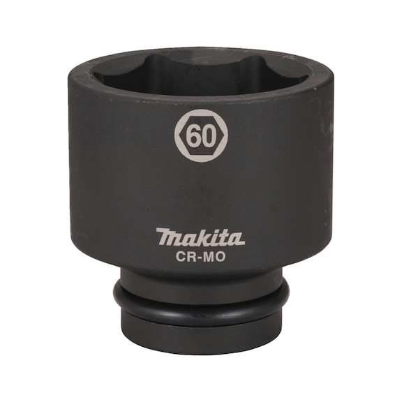 MAKITA Impact Socket 1 inch SW60 Length 88 mm incl. O-ring and pin CR-MO E-24658 - Impact sockets 1"