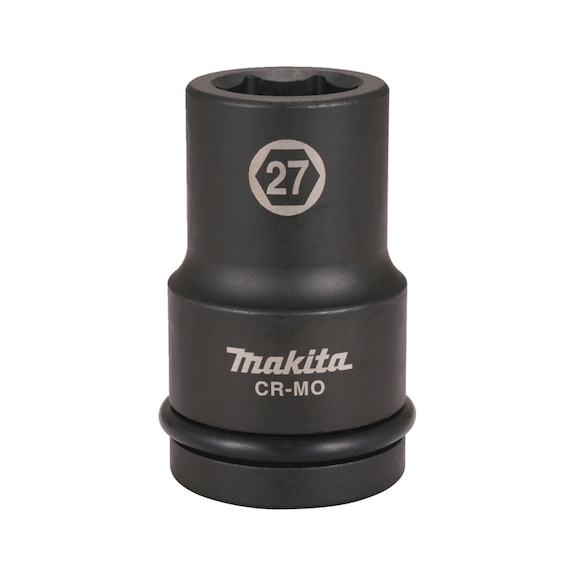 MAKITA Impact Socket 1 inch SW27 Length 90 mm incl. O-ring and pin CR-MO E-24686 - Impact sockets 1"