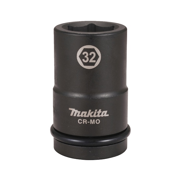 MAKITA Impact Socket 1 inch SW32 Length 90 mm incl. O-ring and pin CR-MO E-24701 - Impact sockets 1"