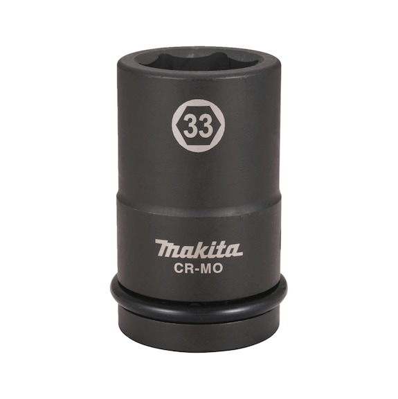 MAKITA Impact Socket 1 inch SW33 Length 90 mm incl. O-ring and pin CR-MO E-24717 - Impact sockets 1"